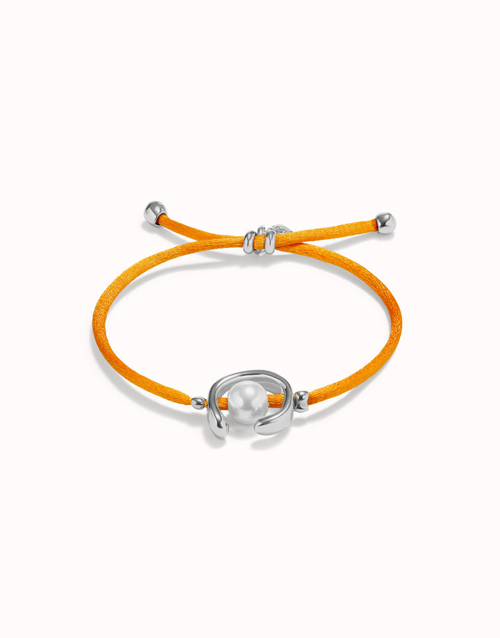 Sterling Silver Plated Ser Diferente Orange Bracelet PUL2505NRJMTL0M