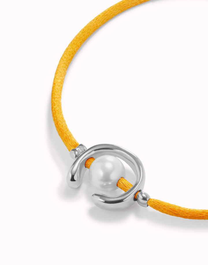 Sterling Silver Plated Ser Diferente Orange Bracelet PUL2505NRJMTL0M