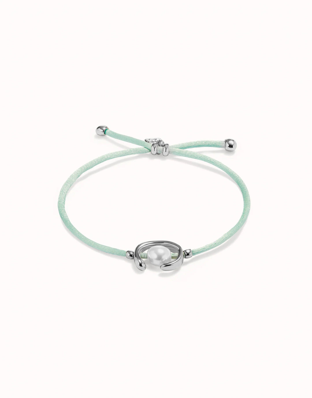 Sterling Silver Plated Ser Diferente Aqua Green Bracelet PUL2505VDAMTL0M