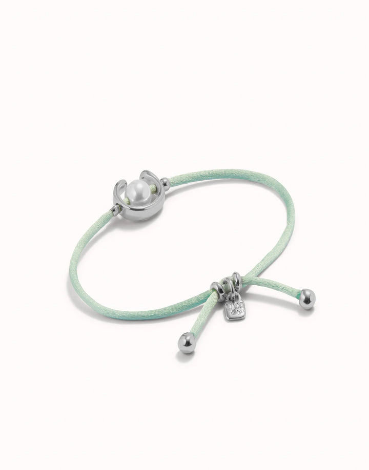 Sterling Silver Plated Ser Diferente Aqua Green Bracelet PUL2505VDAMTL0M