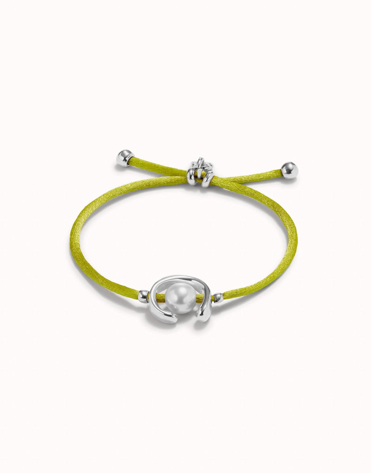 Sterling Silver Plated Ser Diferente Lime Green Bracelet PUL2505VDLMTL0M