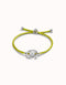 Sterling Silver Plated Ser Diferente Lime Green Bracelet PUL2505VDLMTL0M