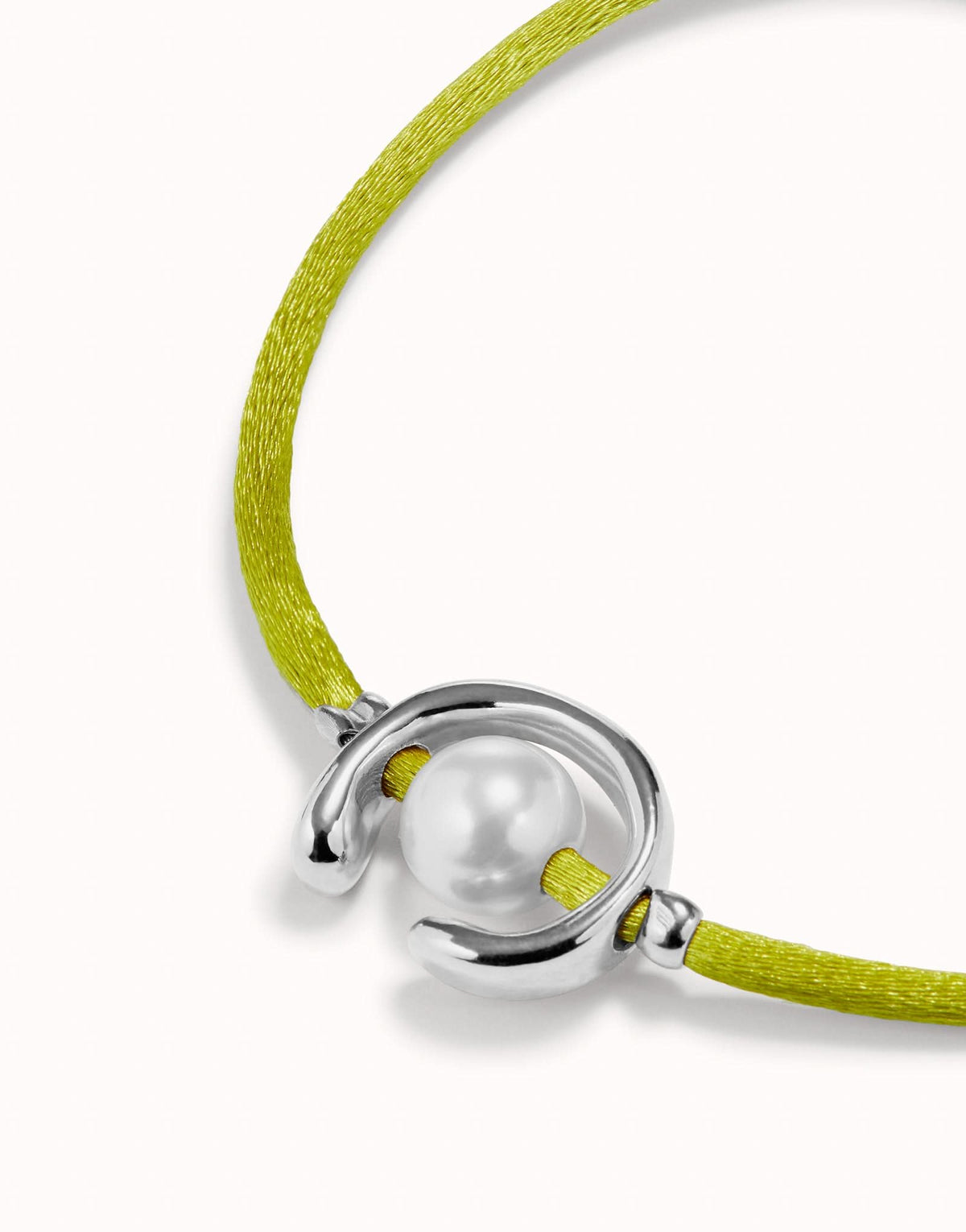 Sterling Silver Plated Ser Diferente Lime Green Bracelet PUL2505VDLMTL0M