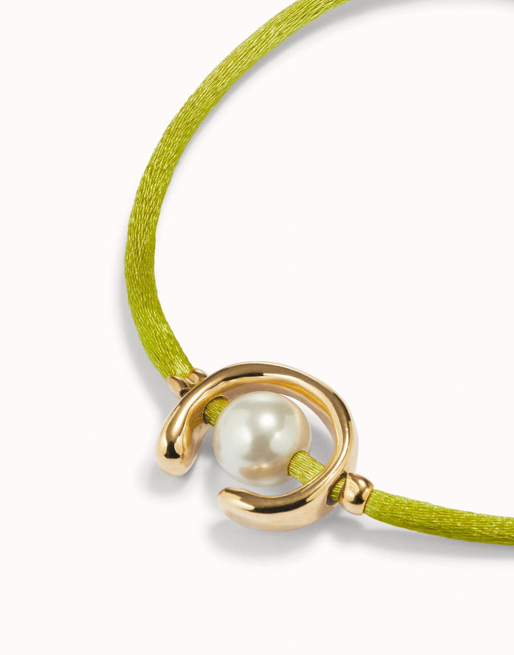 18k Gold Plated Ser Diferente Lime Green Bracelet PUL2505VDLORO0M