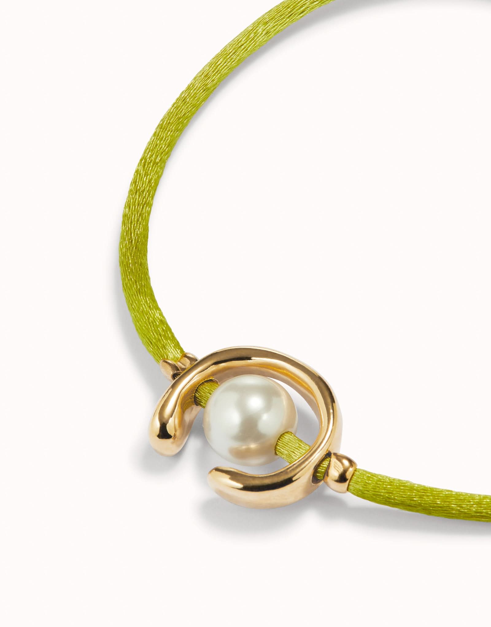 18k Gold Plated Ser Diferente Lime Green Bracelet PUL2505VDLORO0M