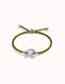 Sterling Silver Plated Ser Diferente Green Bracelet PUL2505VDOMTL0M