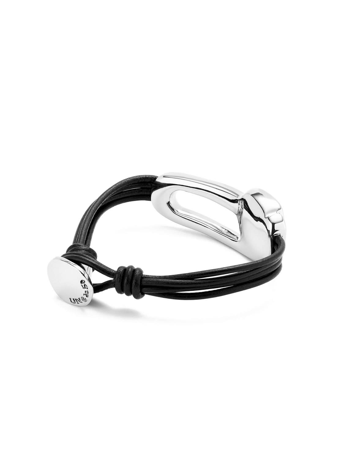 Sterling Silver Plated Ser Expresiva Black Bracelet PUL2513NGRMTL0