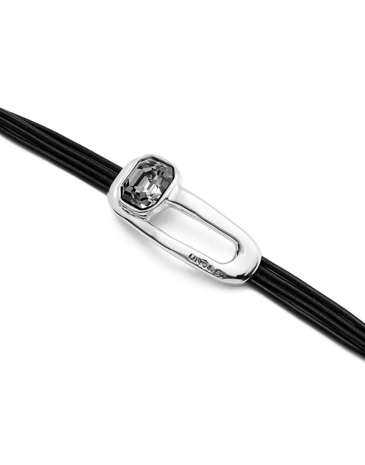 Sterling Silver Plated Ser Expresiva Black Bracelet PUL2513NGRMTL0