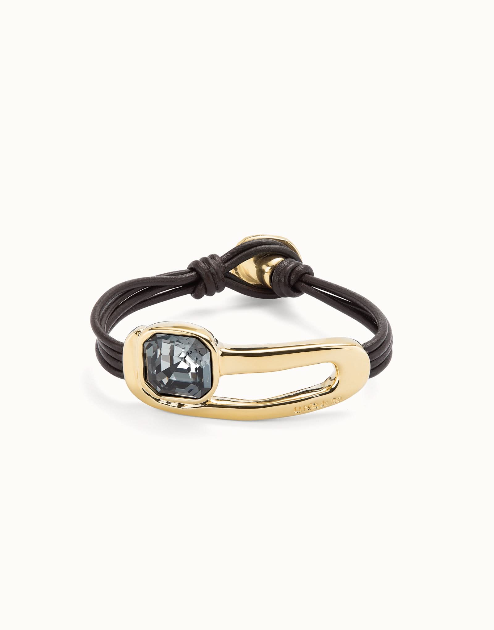 18k Gold Plated Ser Expresiva Black Bracelet PUL2513NGRORO0