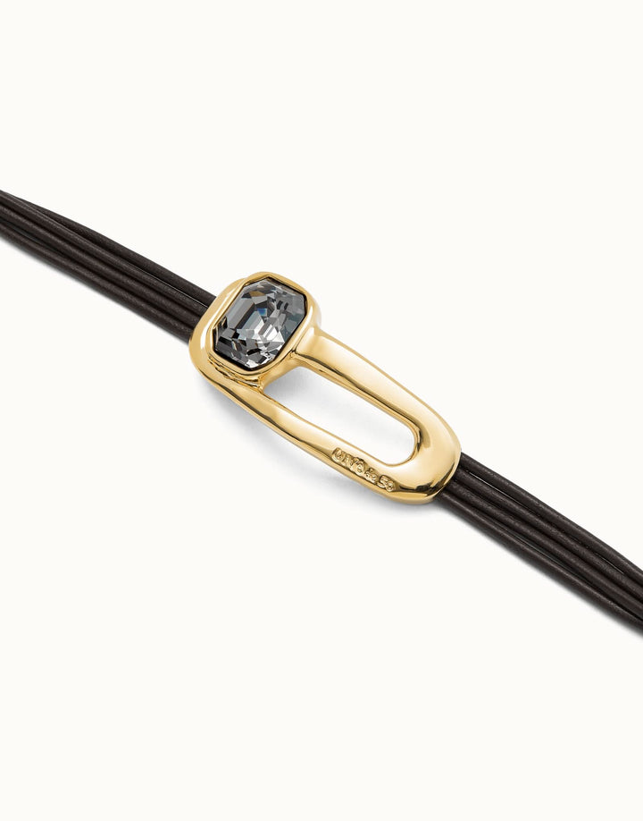 18k Gold Plated Ser Expresiva Black Bracelet PUL2513NGRORO0