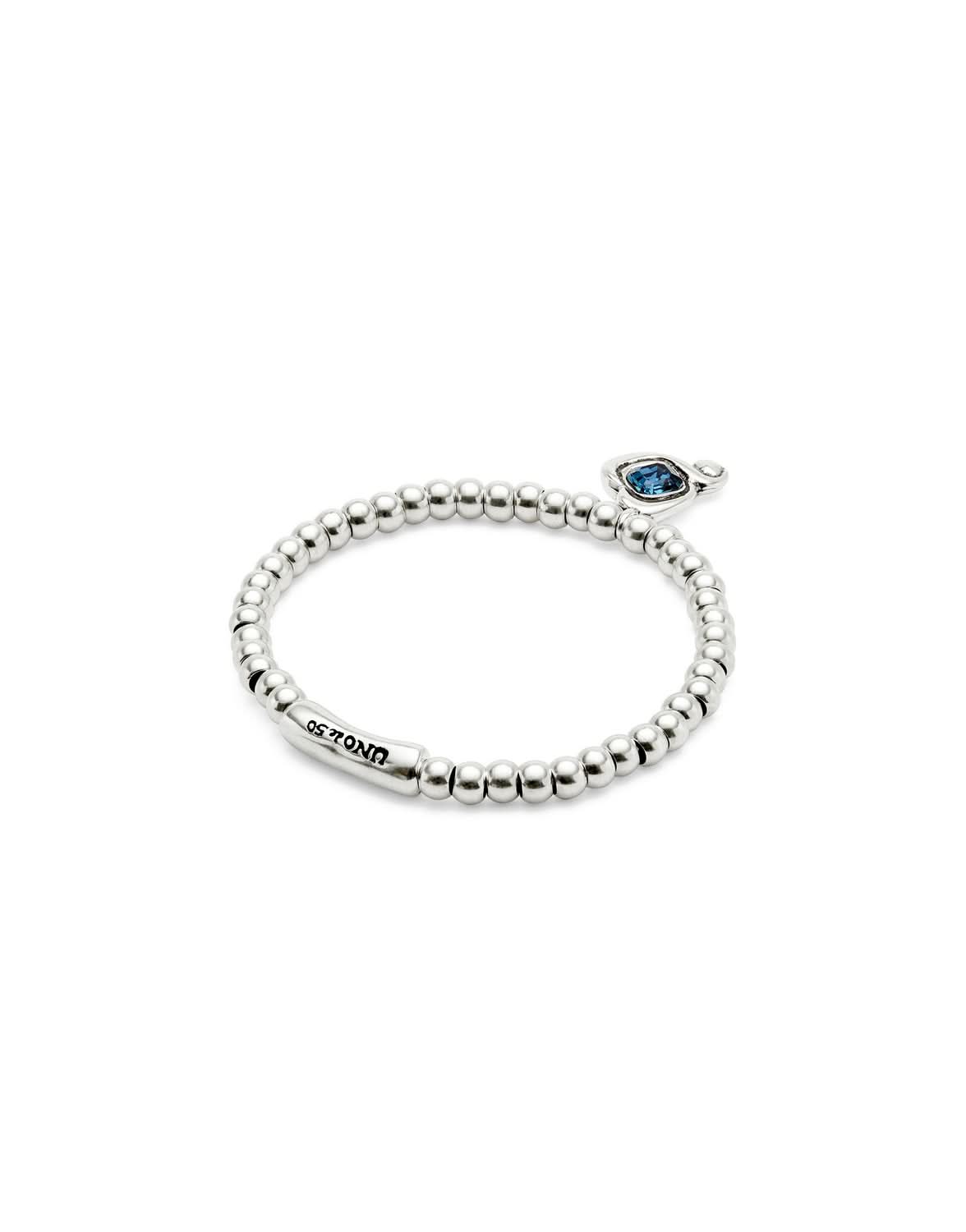 Luxury Sterling Silver Plated Ser Expresiva Blue Bracelet PUL2514AZOMTL0 featuring vibrant blue crystals.