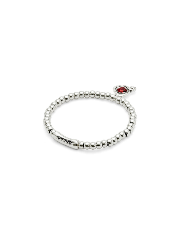 Sterling Silver Plated Ser Expresiva Red Bracelet PUL2514ROJMTL0