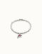 Sterling Silver Plated Ser Expresiva Pink Bracelet PUL2514RSAMTL0 - Luxurious bracelet featuring pink crystal accents and heart motifs.