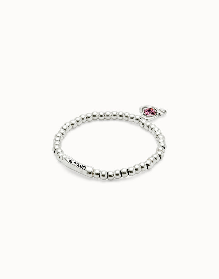 Sterling Silver Plated Ser Expresiva Pink Bracelet PUL2514RSAMTL0