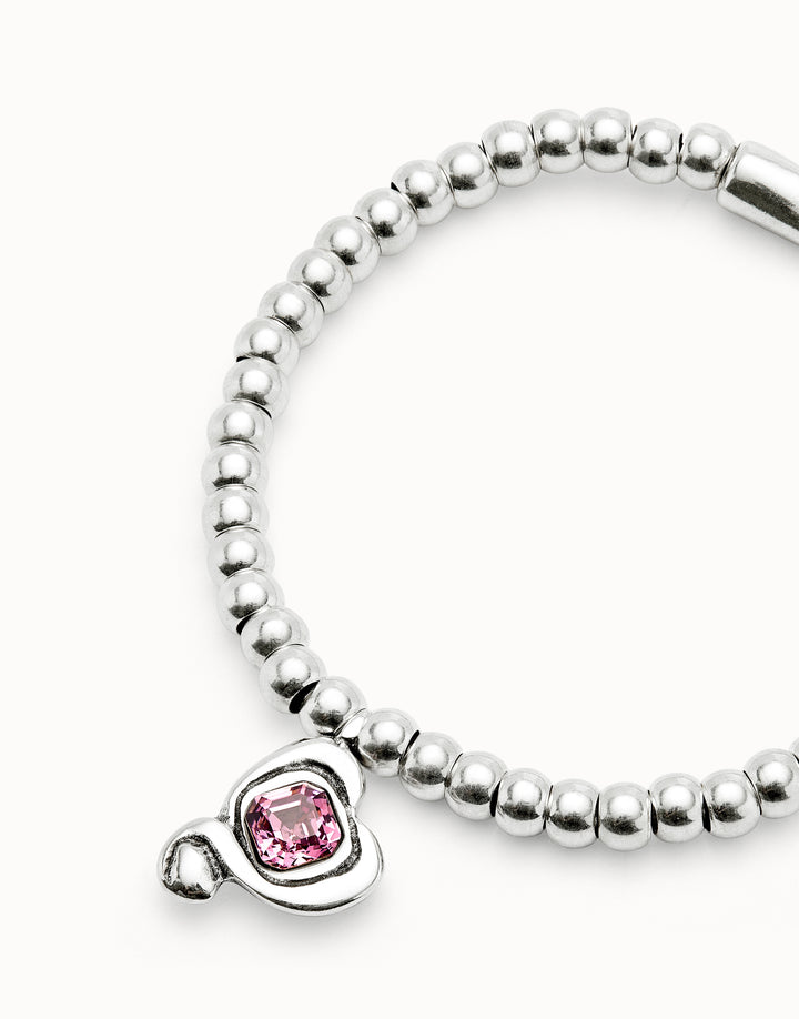 Sterling Silver Plated Ser Expresiva Pink Bracelet PUL2514RSAMTL0