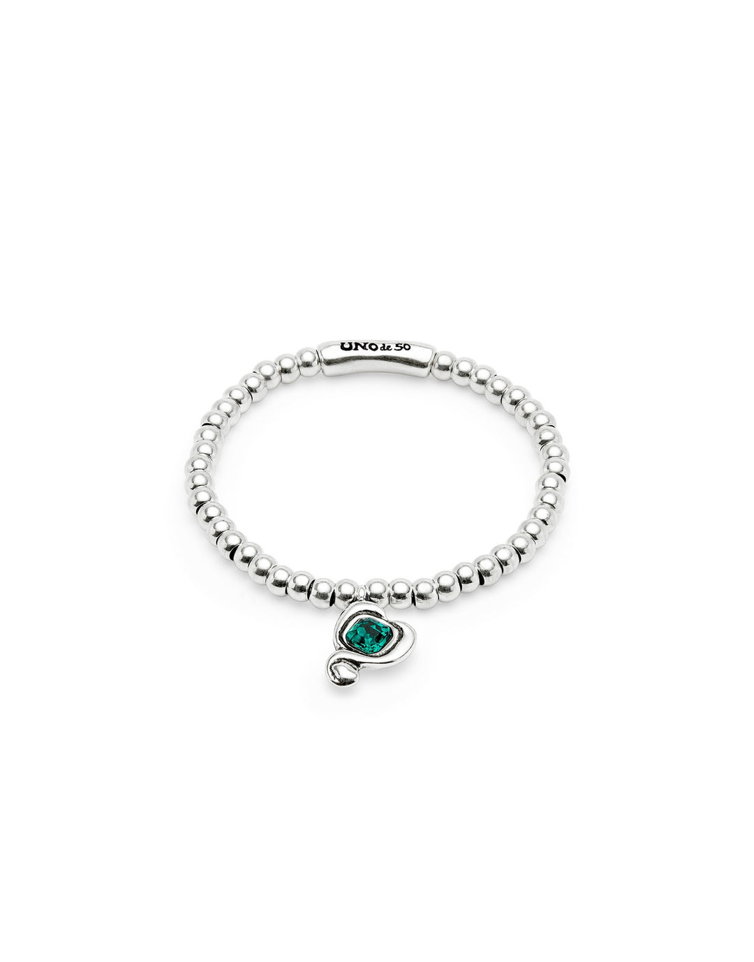 Sterling Silver Plated Ser Expresiva Green Bracelet PUL2514VRDMTL0