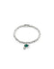 Elegant Sterling Silver Plated Ser Expresiva Green Bracelet PUL2514VRDMTL0 featuring a heart and vibrant green crystal, a luxurious piece of jewelry.