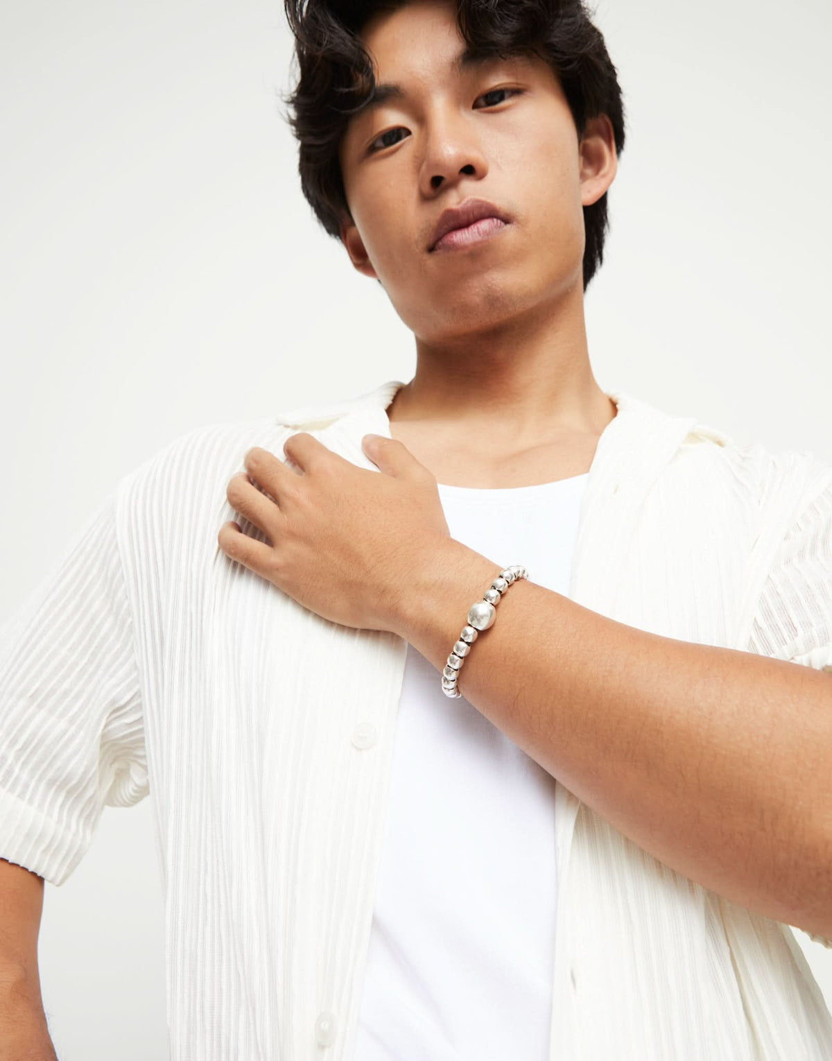 Sterling Silver Plated Ser Intrepida Silver Bracelet PUL2523MTL0000