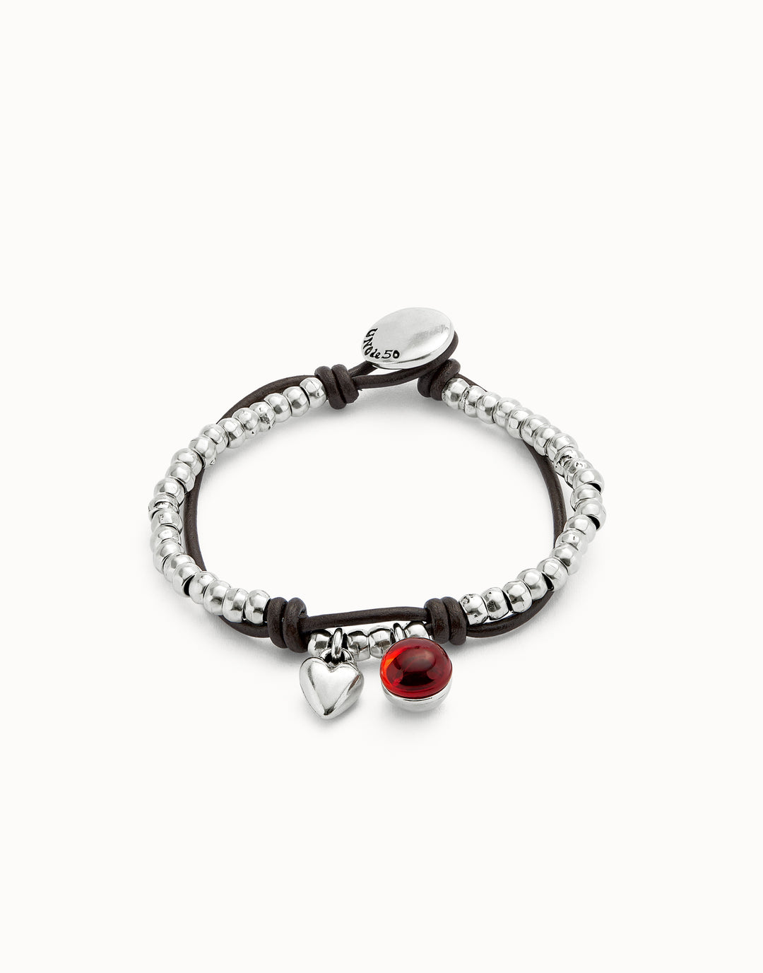 Sterling Silver Plated Ser Fascinante Red Bracelet PUL2527ROJMTL0