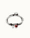 Sterling Silver Plated Ser Fascinante Red Bracelet PUL2527ROJMTL0 - Elegant luxury bracelet featuring red Murano glass and sterling silver plating.