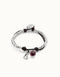 Luxurious Sterling Silver Plated Ser Fascinante Purple Bracelet PUL2528MORMTL0 featuring elegant leather and vibrant purple Murano glass, a perfect statement bracelet.