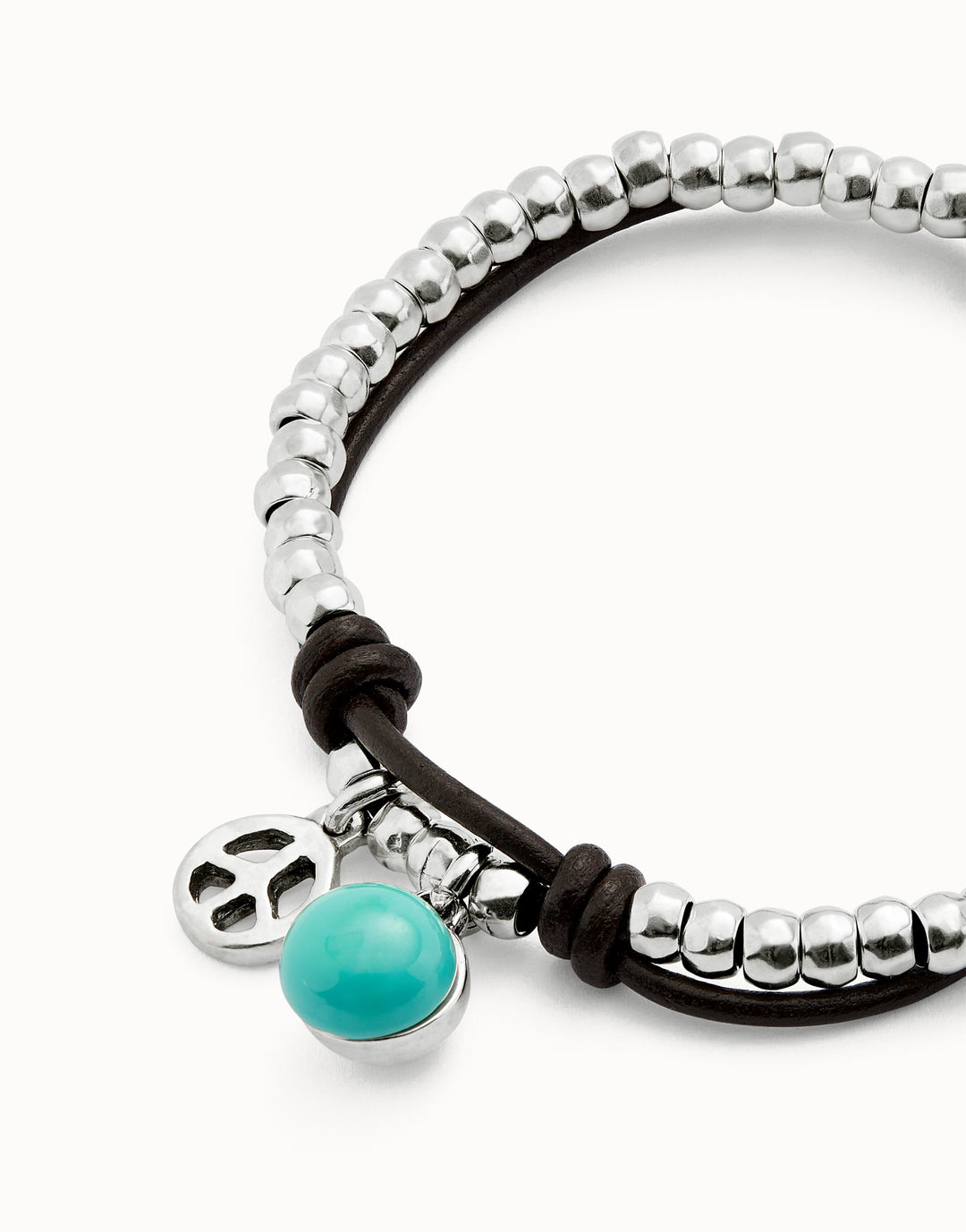 Sterling Silver Plated Ser Fascinante Turquoise Bracelet PUL2530TURMTL0