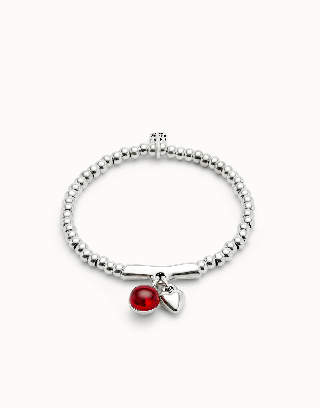 Sterling Silver Plated Ser Fascinante Red Bracelet PUL2533ROJMTL0