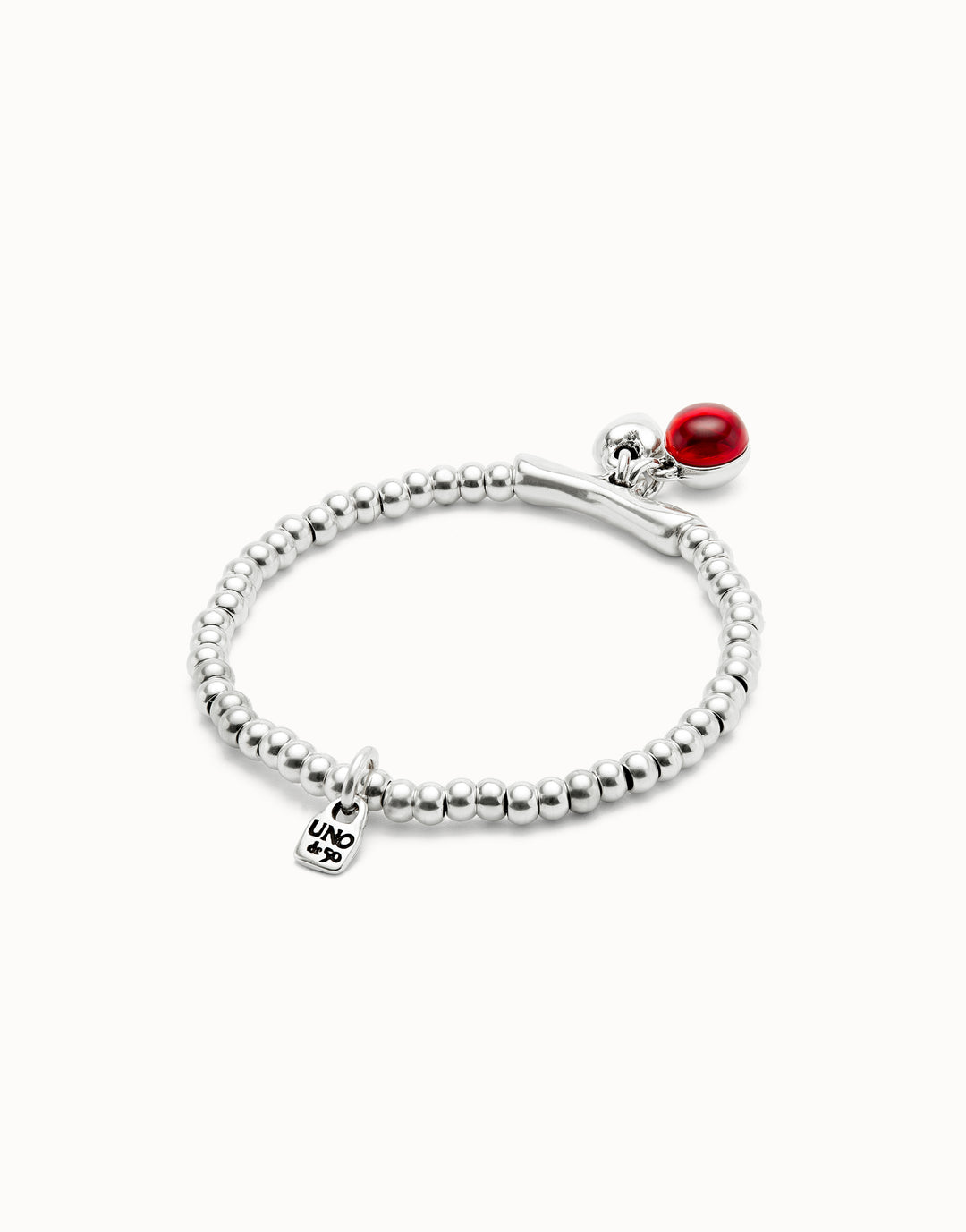 Sterling Silver Plated Ser Fascinante Red Bracelet PUL2533ROJMTL0