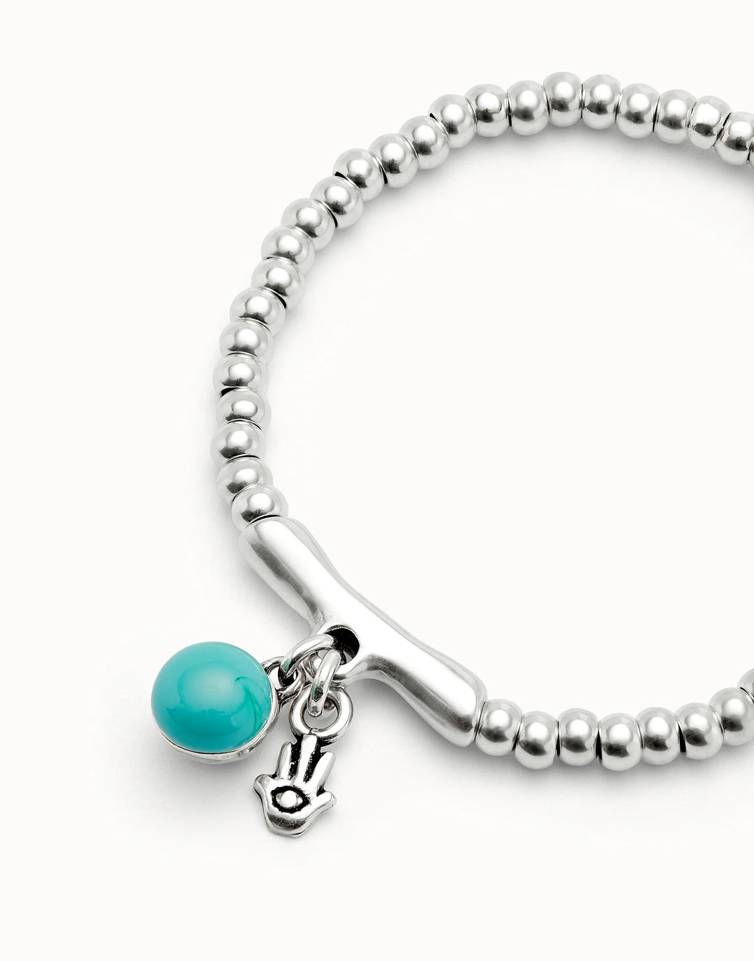 Sterling Silver Plated Ser Fascinante Turquoise Bracelet PUL2534TURMTL0