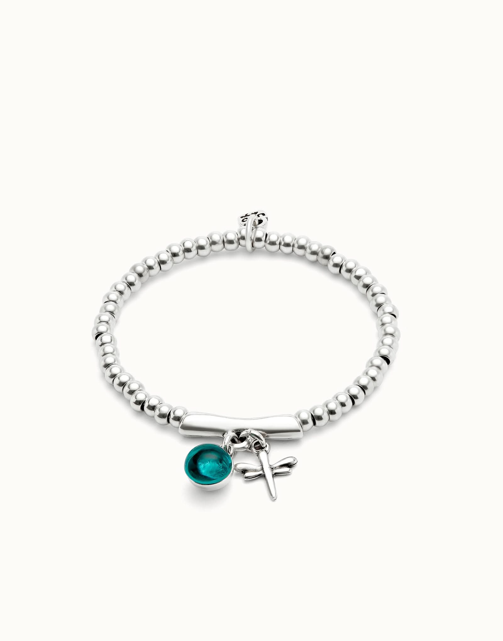 Sterling Silver Plated Ser Fascinante Green Bracelet PUL2535VRDMTL0