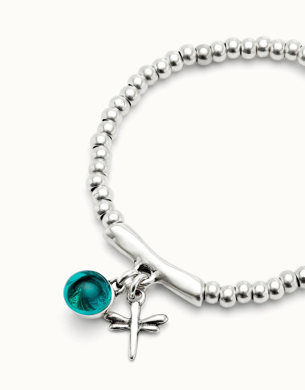Sterling Silver Plated Ser Fascinante Green Bracelet PUL2535VRDMTL0