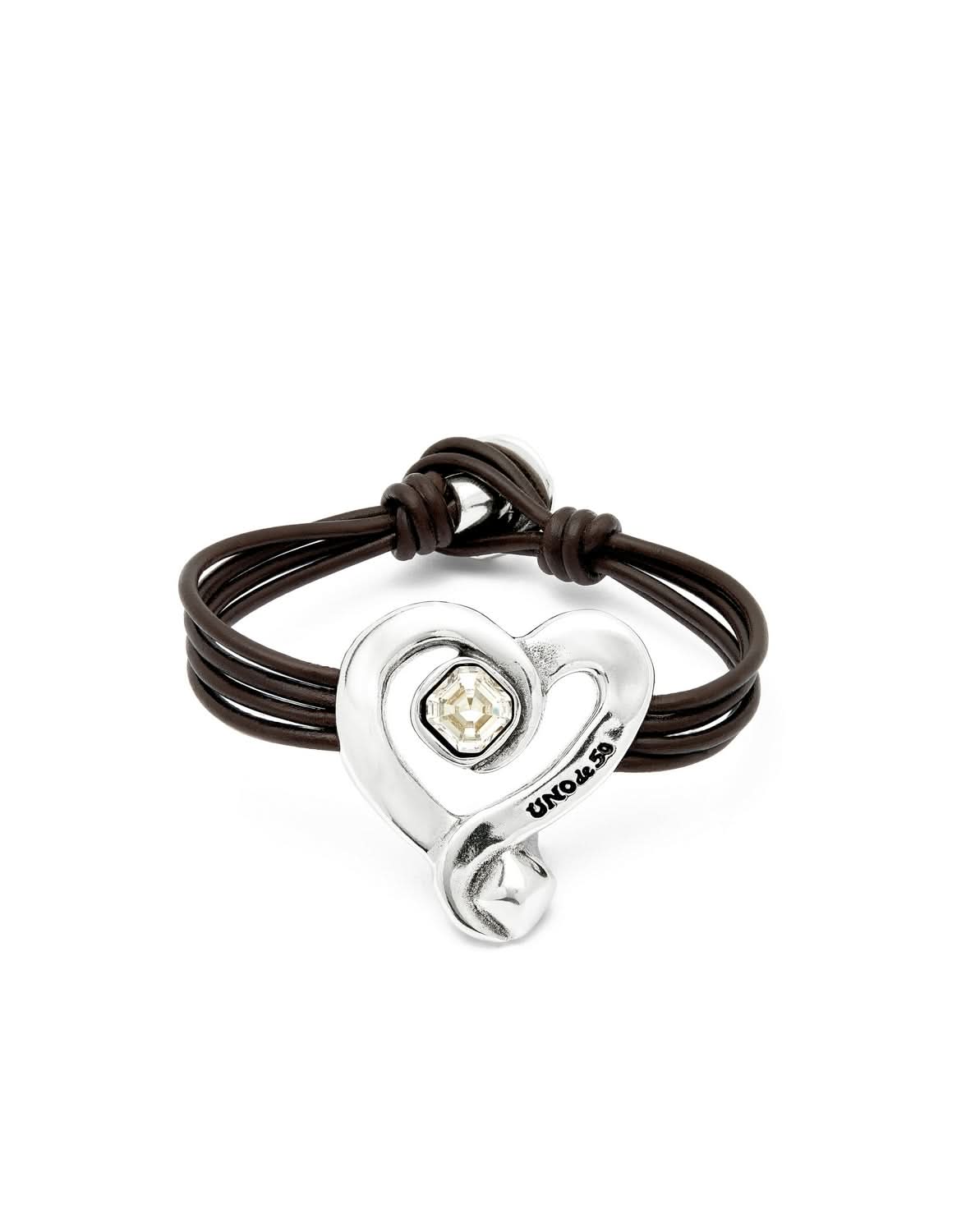Luxurious Sterling Silver Plated Ser Expresiva White Bracelet PUL2542CRSMTL0 featuring a beautiful heart design.
