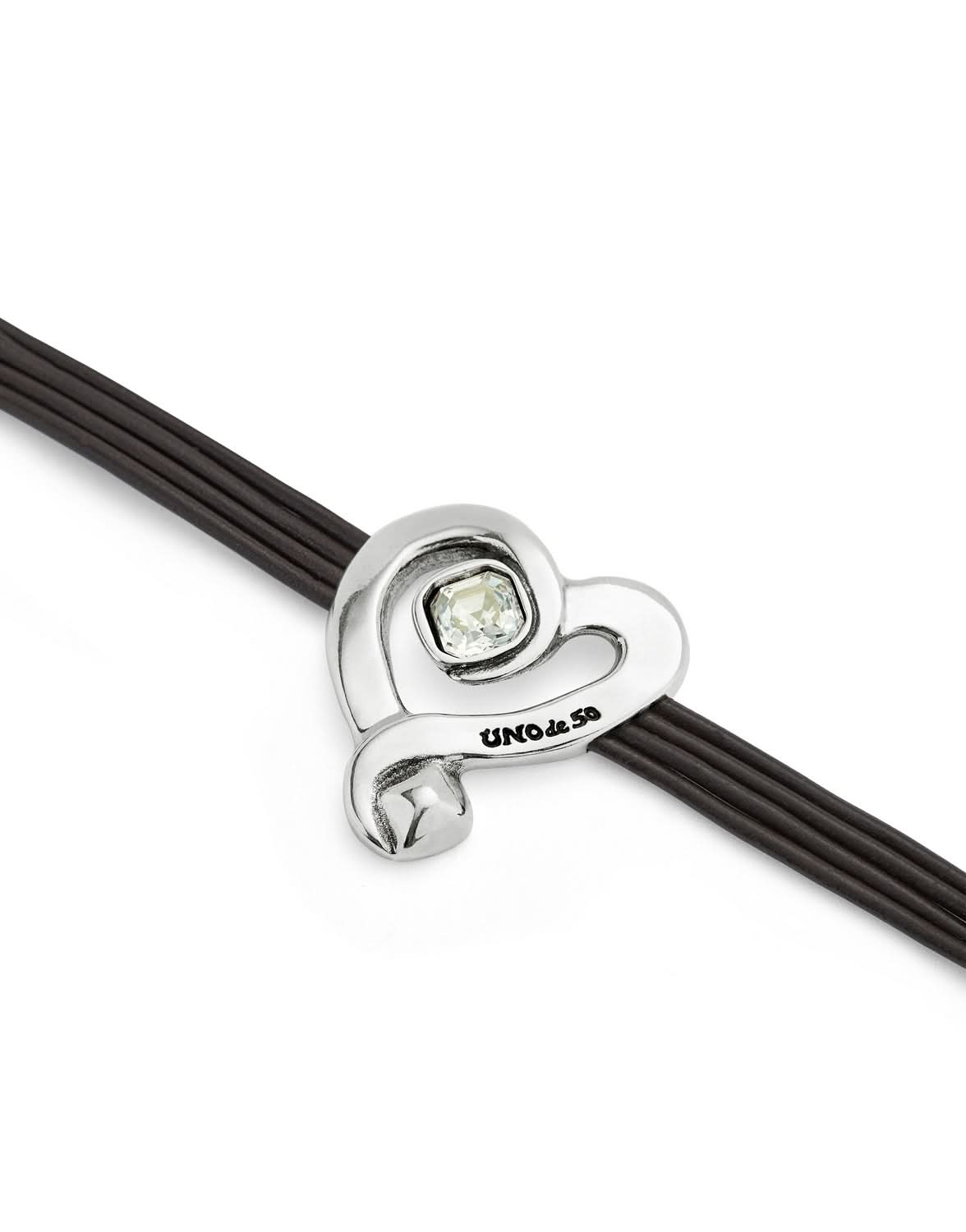 Luxurious Sterling Silver Plated Ser Expresiva White Bracelet PUL2542CRSMTL0 featuring a beautiful heart design.