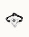 Elegant Sterling Silver Plated Ser Expresiva Black Bracelet PUL2542NGRMTL0 featuring a striking design with black crystals, perfect for expressing individuality.