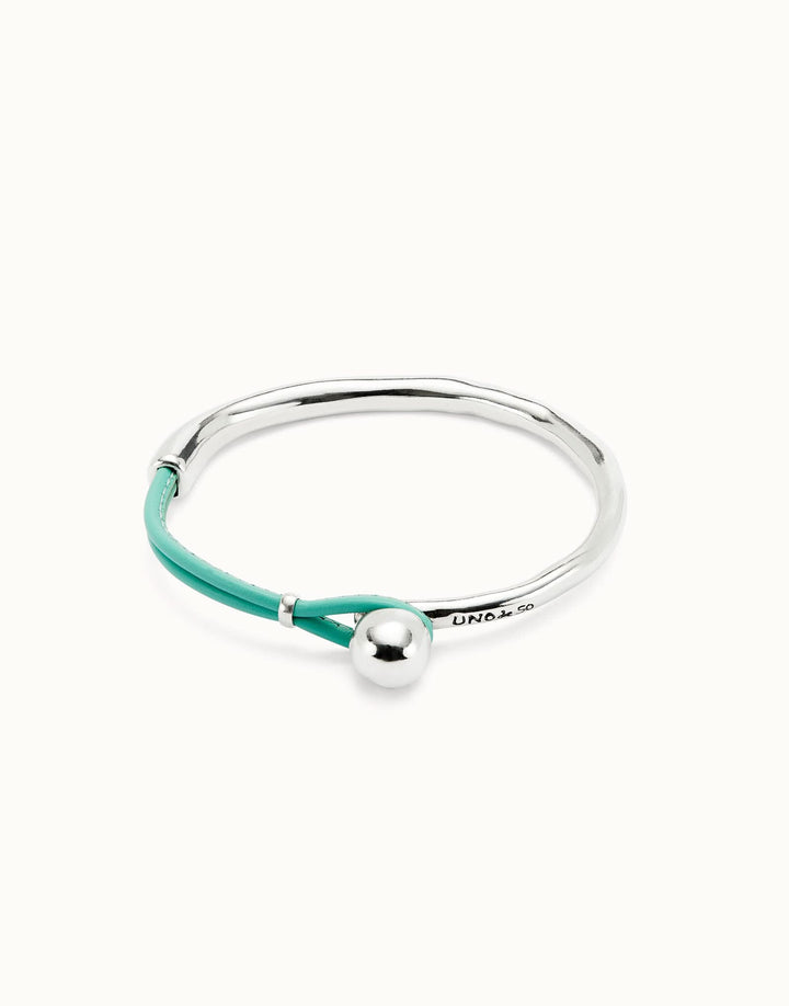Sterling Silver Plated Ser Intrepida Turquoise Bracelet PUL2551TQSMTL0