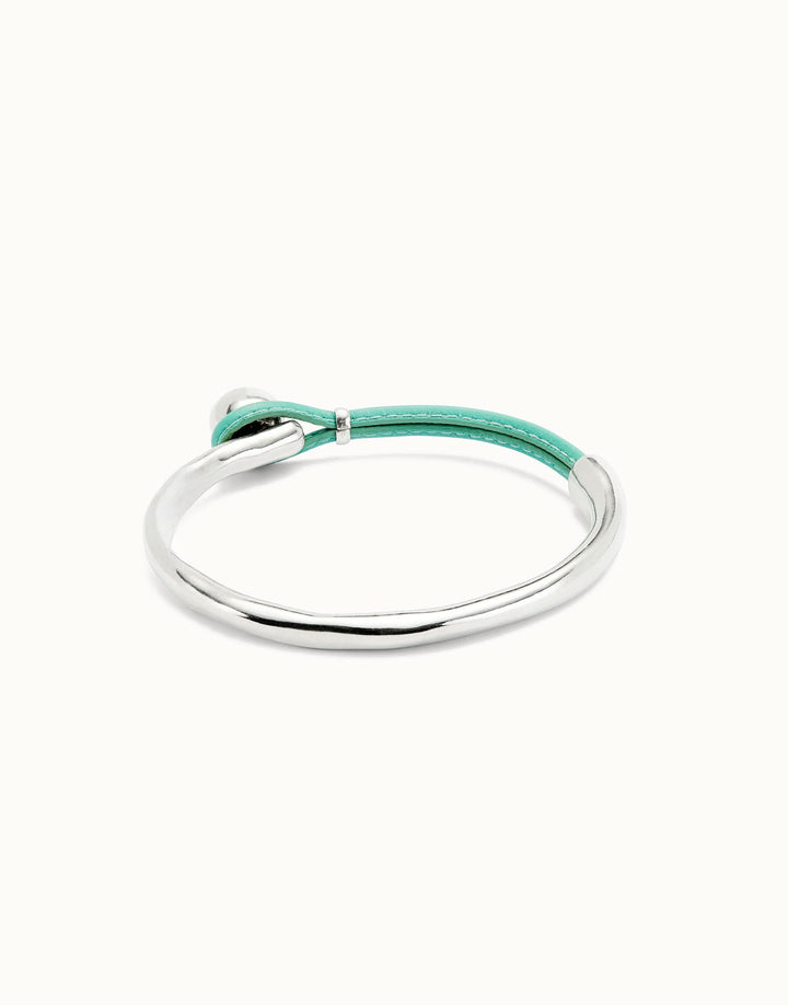 Sterling Silver Plated Ser Intrepida Turquoise Bracelet PUL2551TQSMTL0