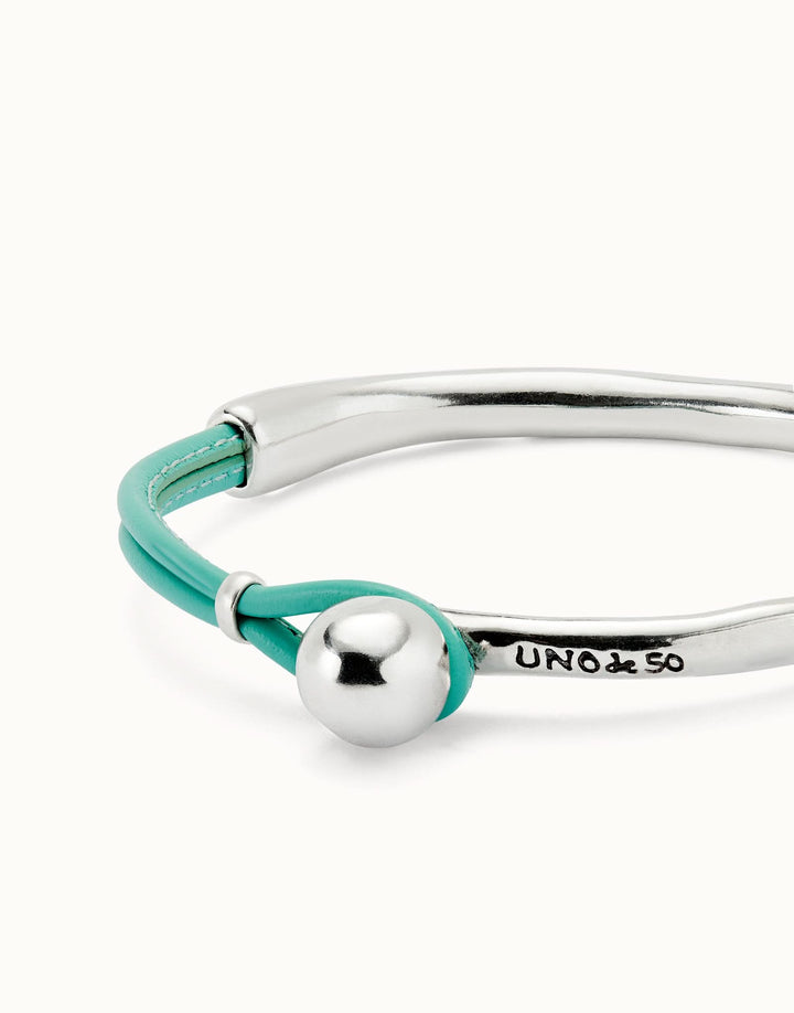 Sterling Silver Plated Ser Intrepida Turquoise Bracelet PUL2551TQSMTL0