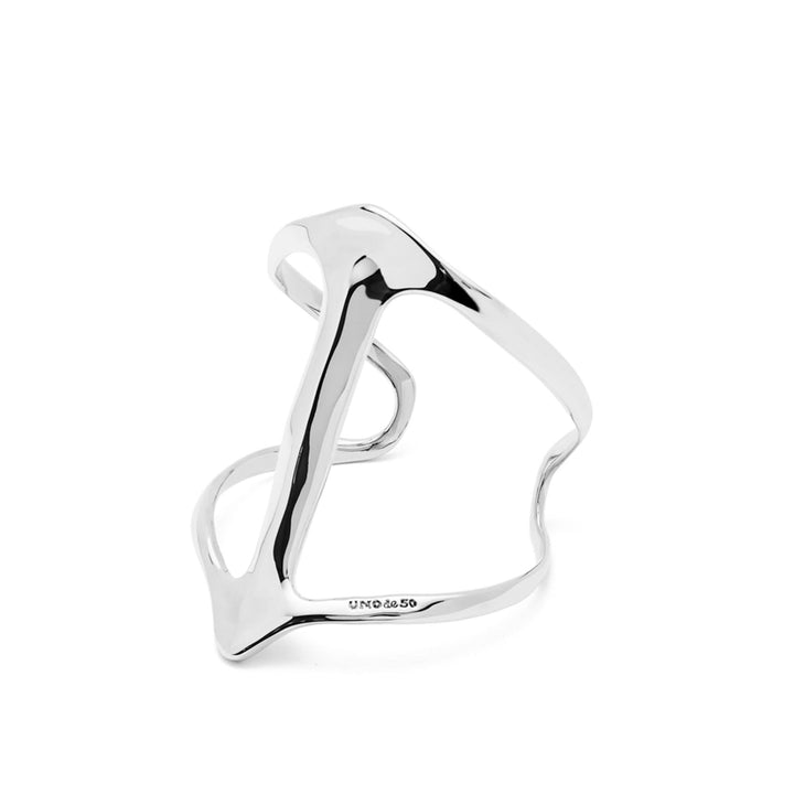 Alloy Rigid Sterling Silver Plated Stingray Structure Bangle Bracelet PUL2552MTL000