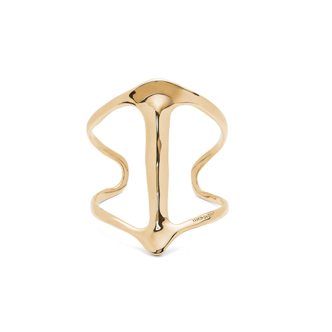 Alloy Rigid 18K Gold Plated Stingray Structure Bangle Bracelet PUL2552ORO000