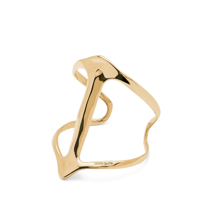 Alloy Rigid 18K Gold Plated Stingray Structure Bangle Bracelet PUL2552ORO000