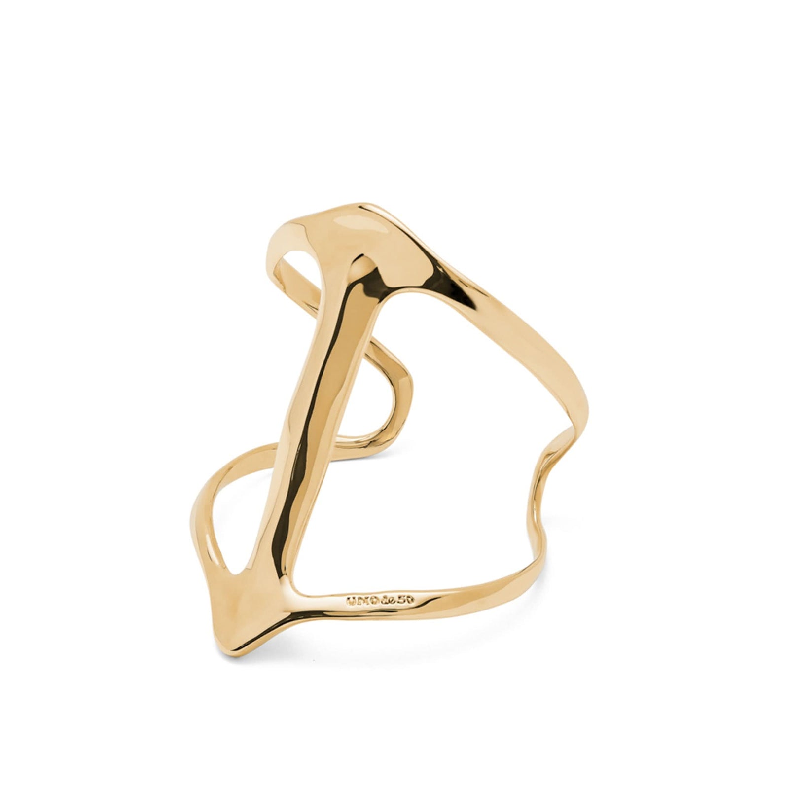 Alloy Rigid 18K Gold Plated Stingray Structure Bangle Bracelet PUL2552ORO000