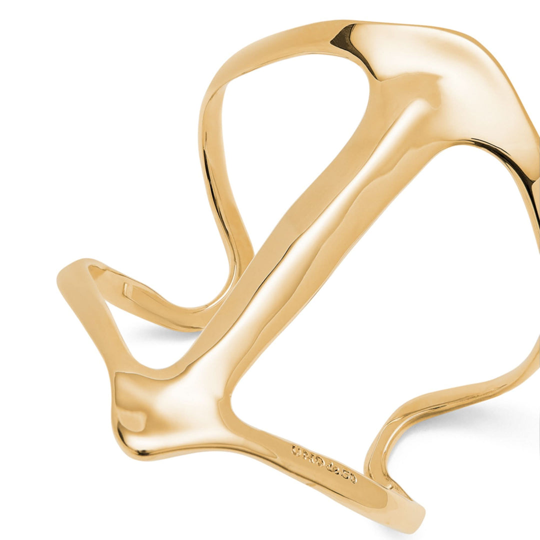Alloy Rigid 18K Gold Plated Stingray Structure Bangle Bracelet PUL2552ORO000