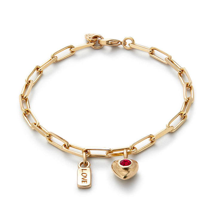 18k Gold Plated Ser Unico Red Bracelet PUL2567ROJORO0