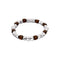 Metal Alloy Sterling Silver Plated And Wood Beaded Stretch Bracelet PUL2586MARMTL