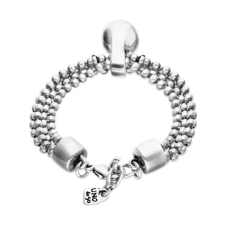Sterling Silver Alloy Silver Threads And Big Shaped Ball Bracelets PUL2607MTL000
