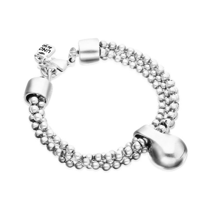 Sterling Silver Alloy Silver Threads And Big Shaped Ball Bracelets PUL2607MTL000
