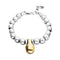  Medium Sterling Silver Alloy Shapes Of Balls And Big Shaped Ball In Gold 18K Bracelets PUL2608OROMTL