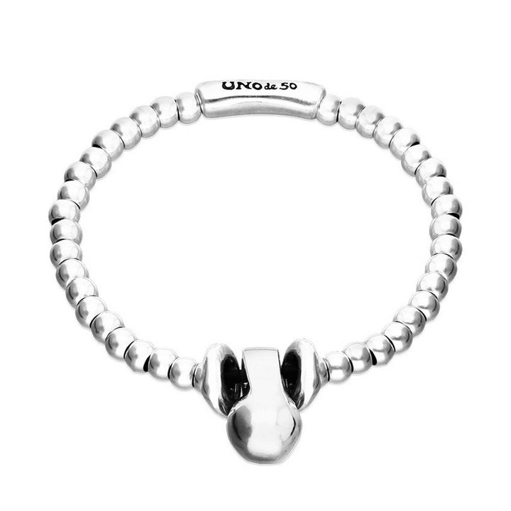 Sterling Silver Alloy Small Shaped Balls And Big Shaped Ball Bracelets PUL2609MTL000