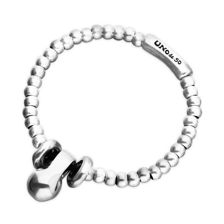 Sterling Silver Alloy Small Shaped Balls And Big Shaped Ball Bracelets PUL2609MTL000