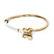 Semi-Rigid Plated In 18K Gold Red Sleather Threat And Butterfly Bracelets PUL2614BLCORO